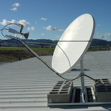 vsat satellite dish - راهکارهای ارتباط یکپارچه بین شعب